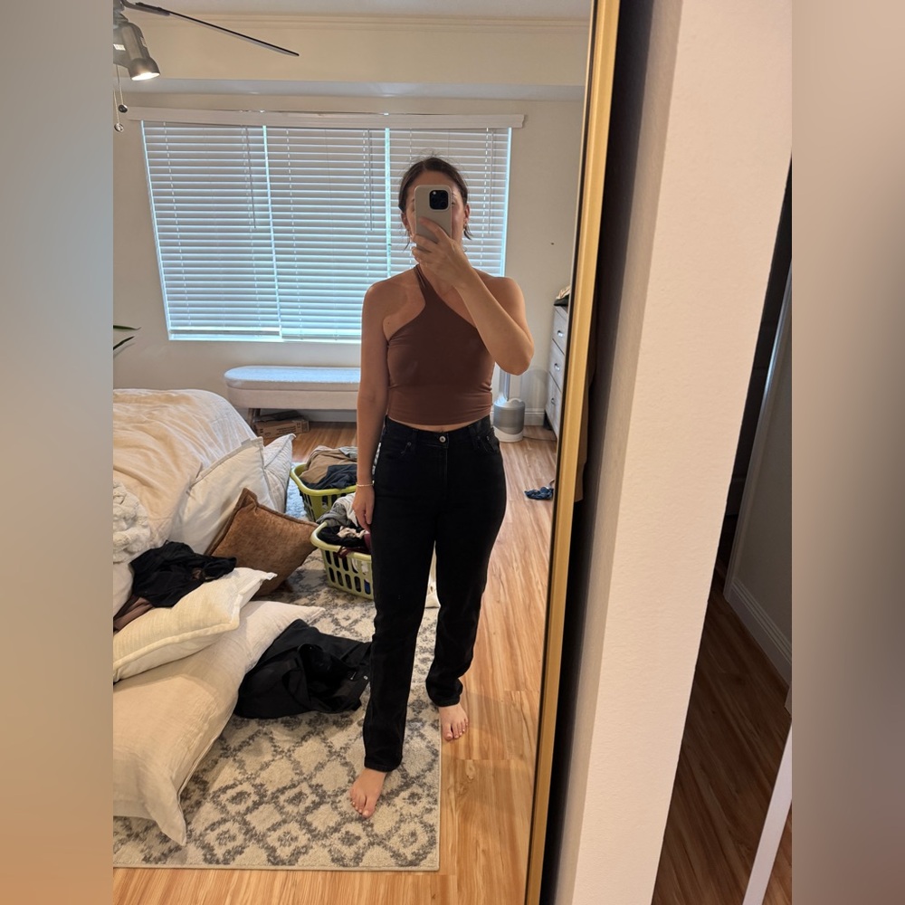 Abercrombie 90’s Straight High Rise Black Jeans